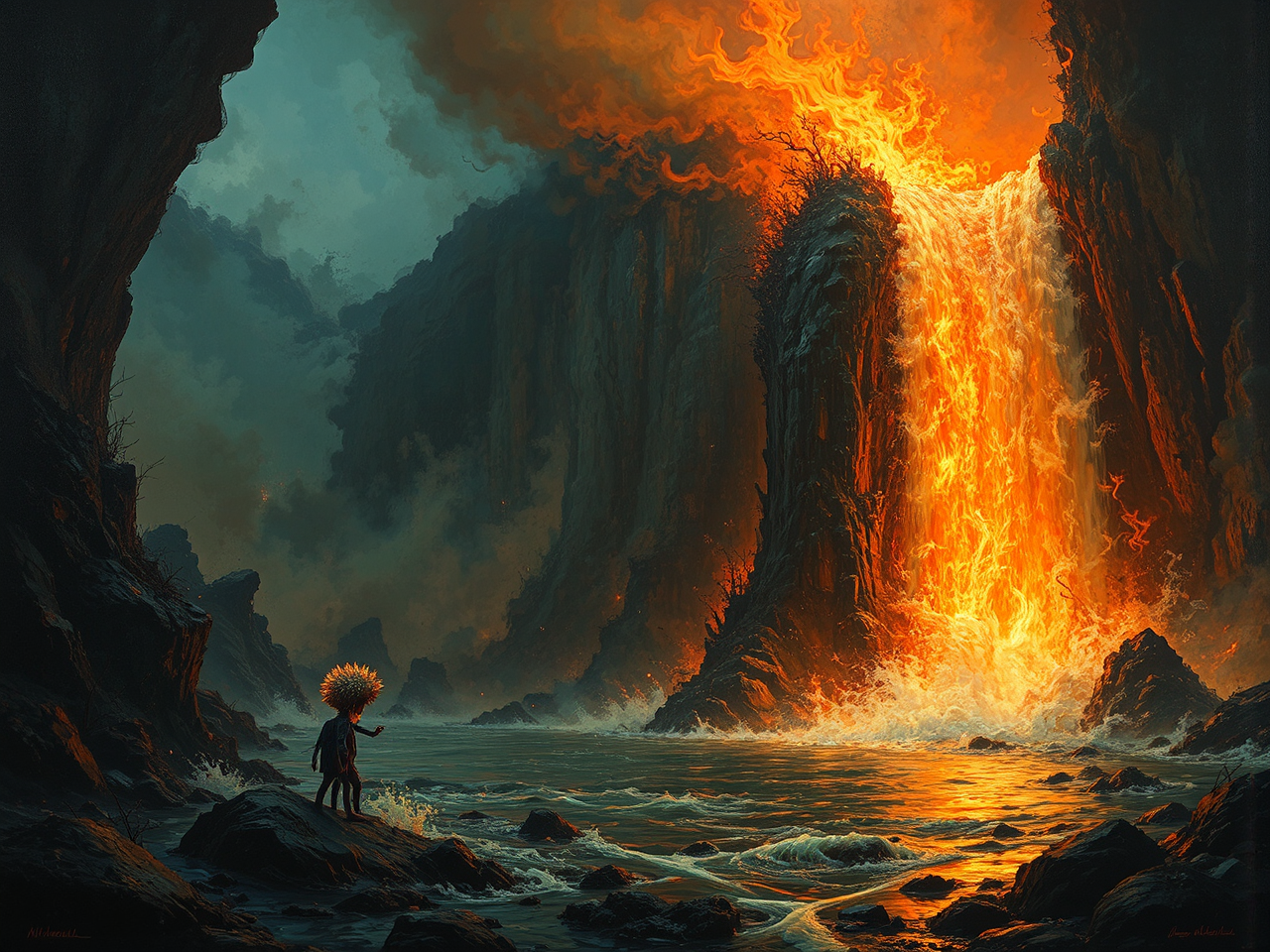 Mythical plankton near fiery