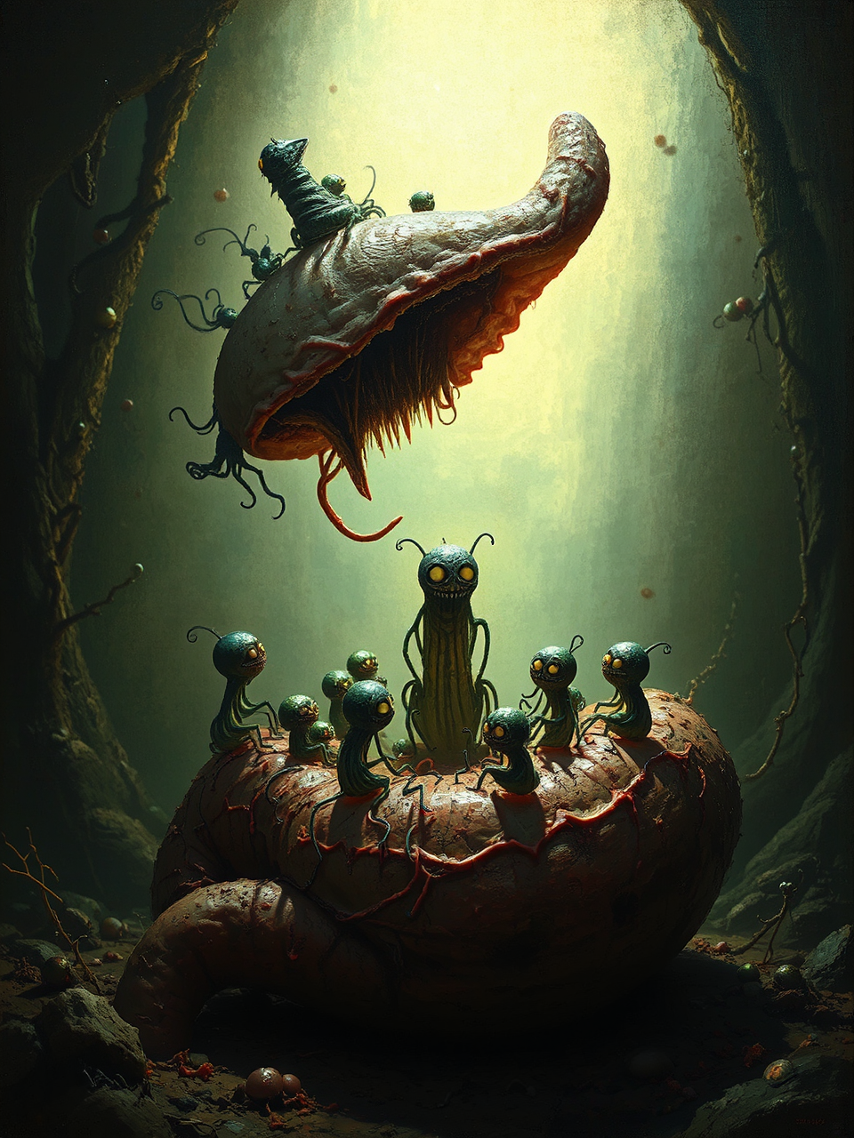 Microscopic creatures in human