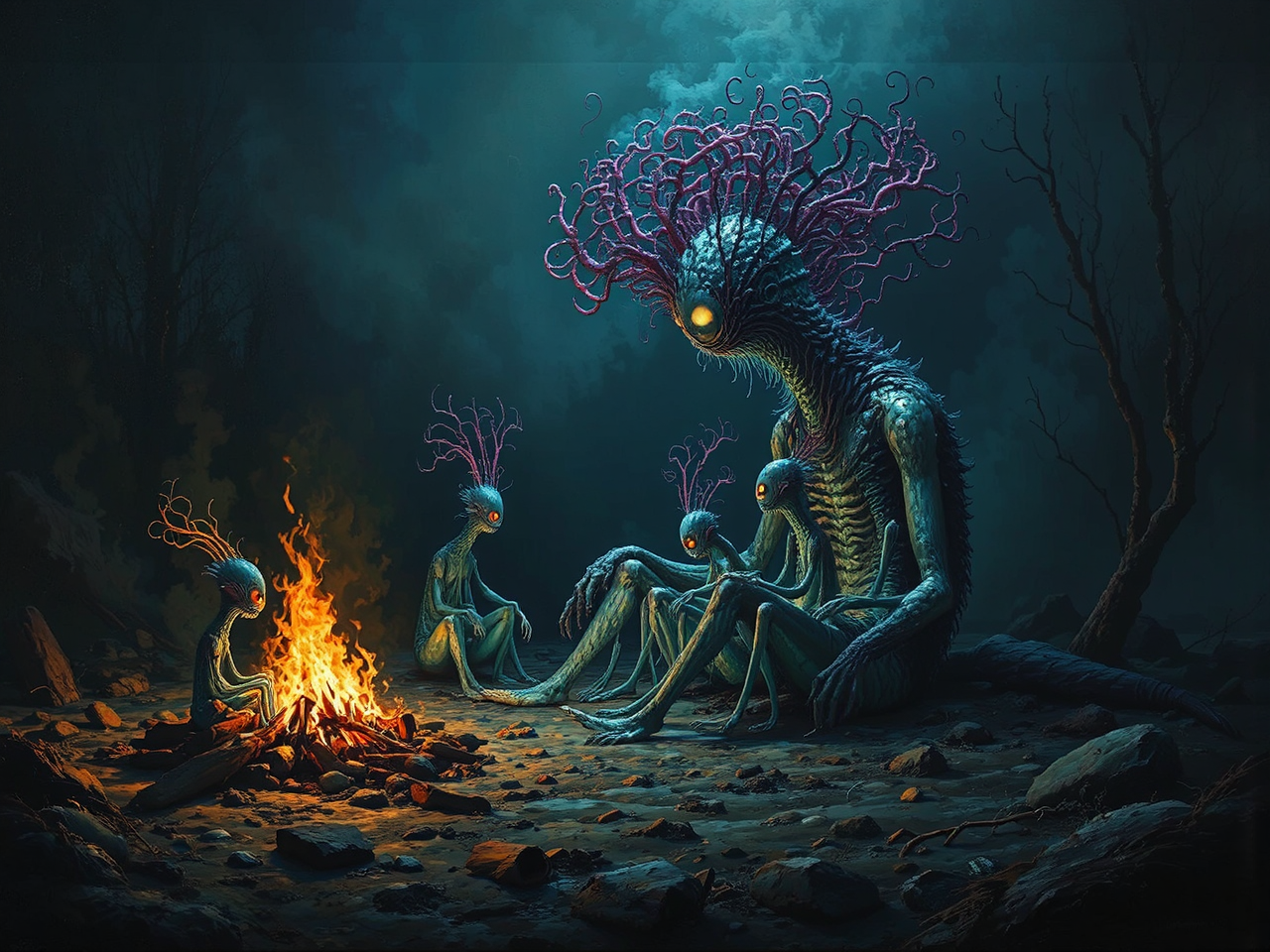 Plankton sitting around a