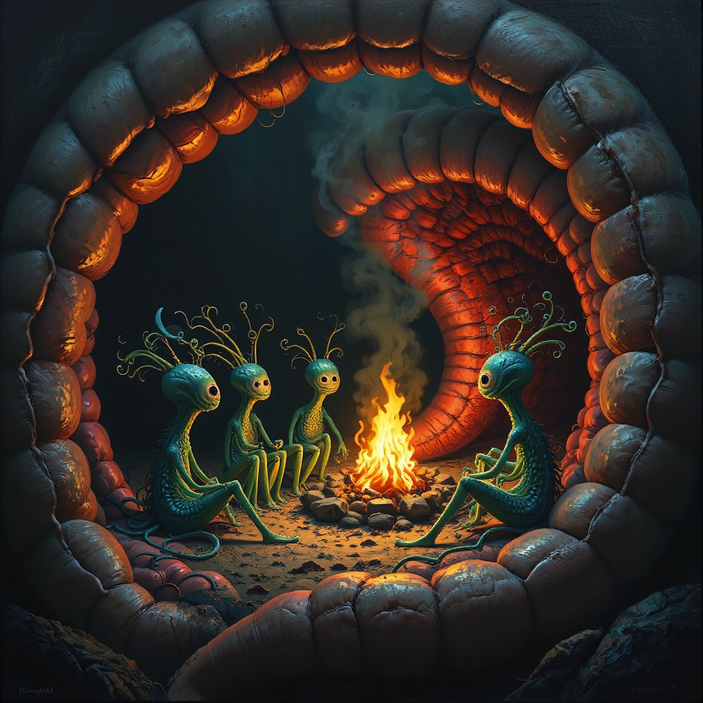 Plankton sit around a