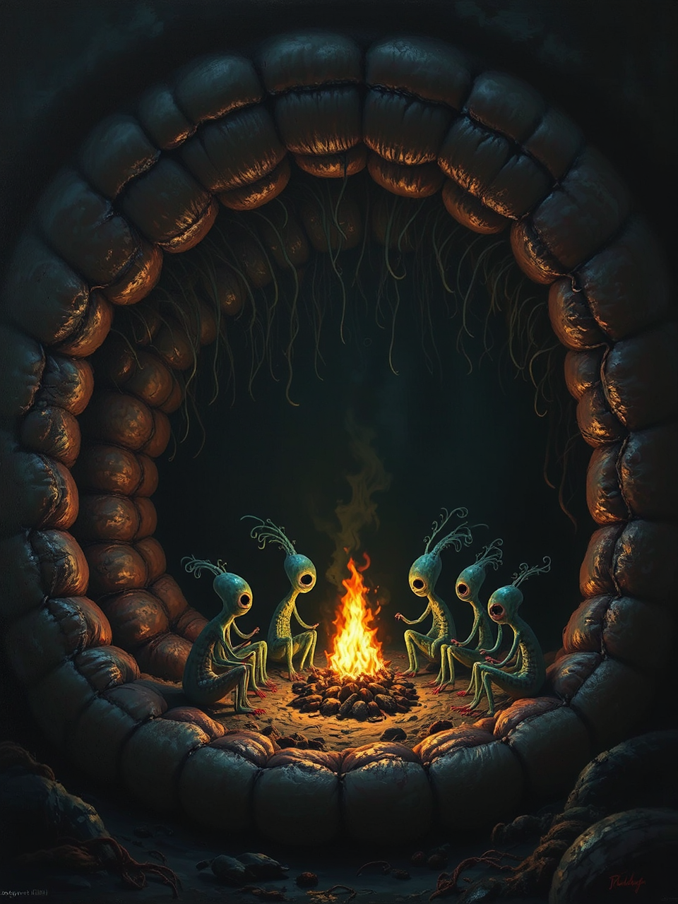 Plankton gather around intestinal