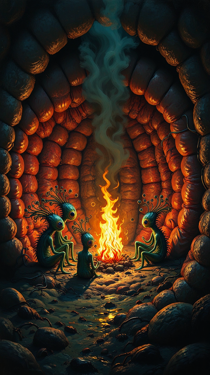 Plankton gather around a