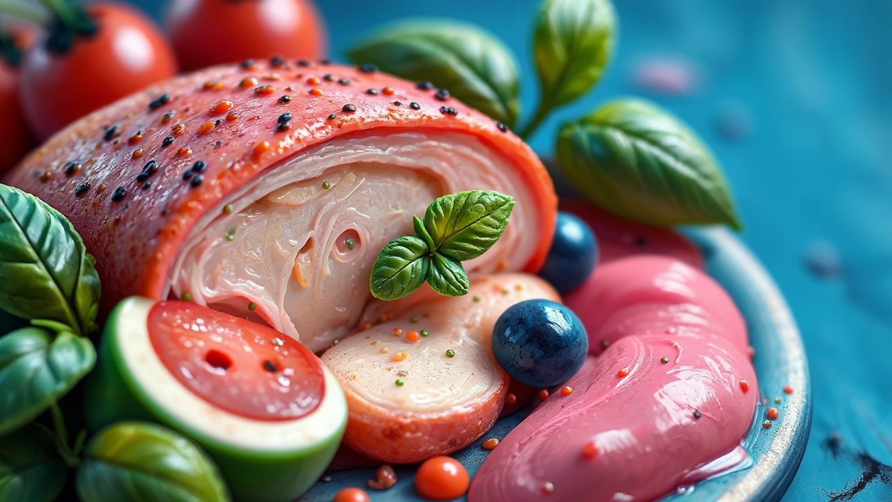 Italian food artwork in