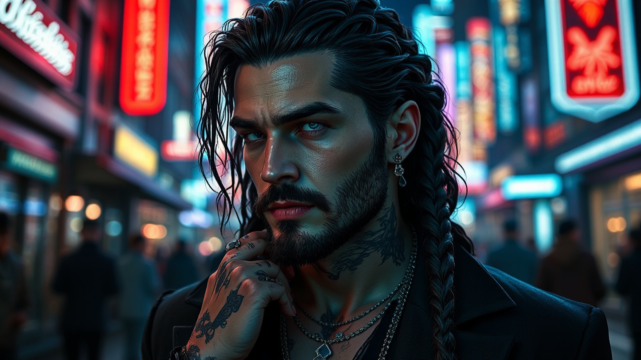 Male vampire in urban