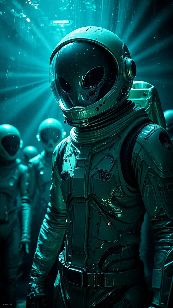 Cosmonauts in underwater space