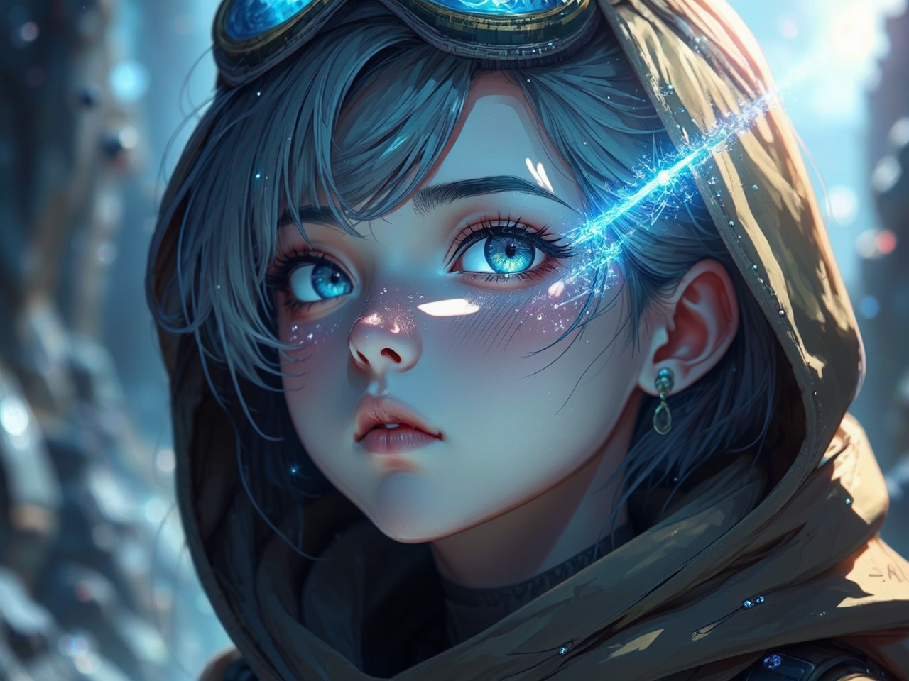 Detailed portrait of an