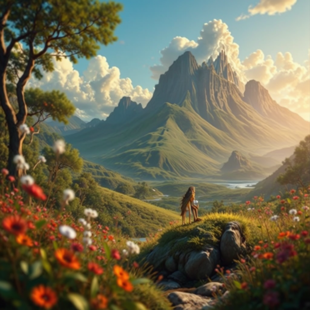 Beautifully rendered surreal landscape.