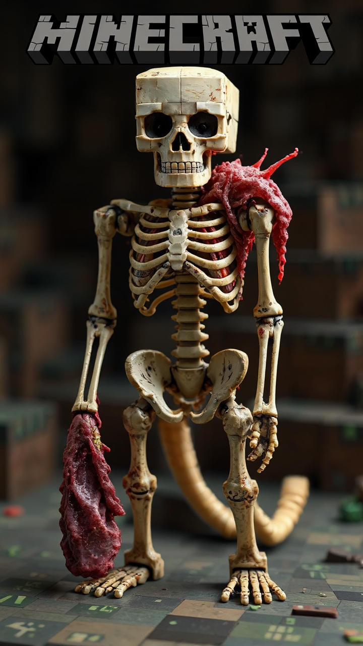 Minecraft skeleton with mixed