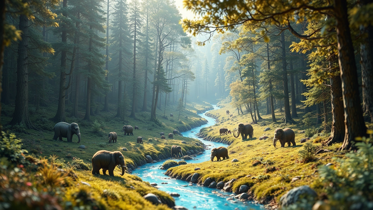 A photorealistic mystical forest