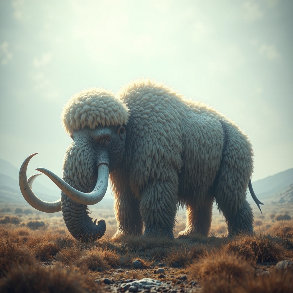 Wooly mammoth in a