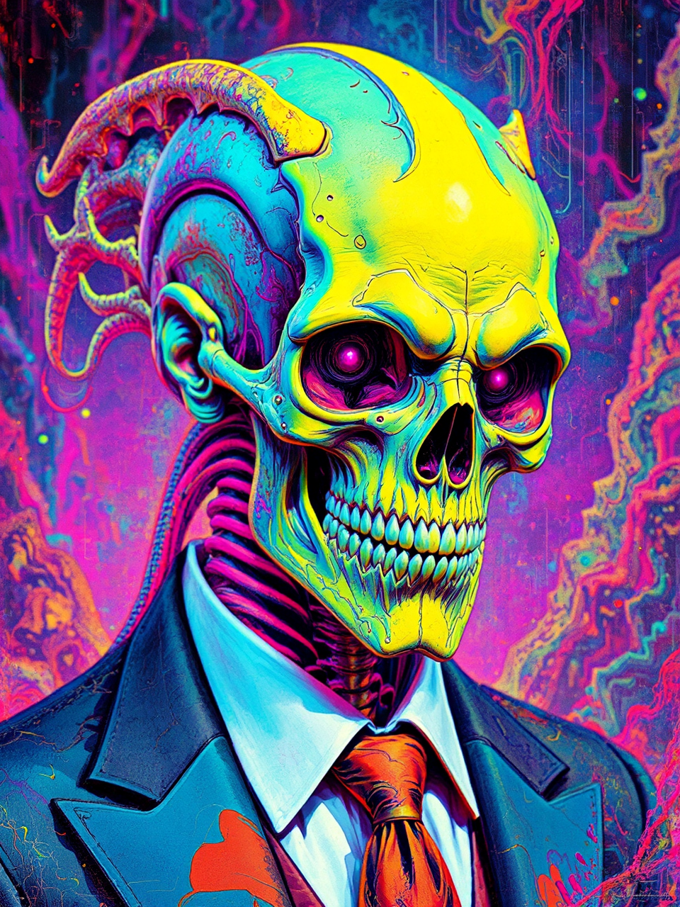 Psychedelic portrait of a