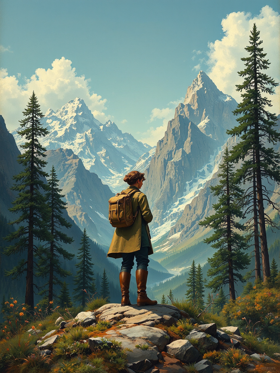 Woman in hiking outfit