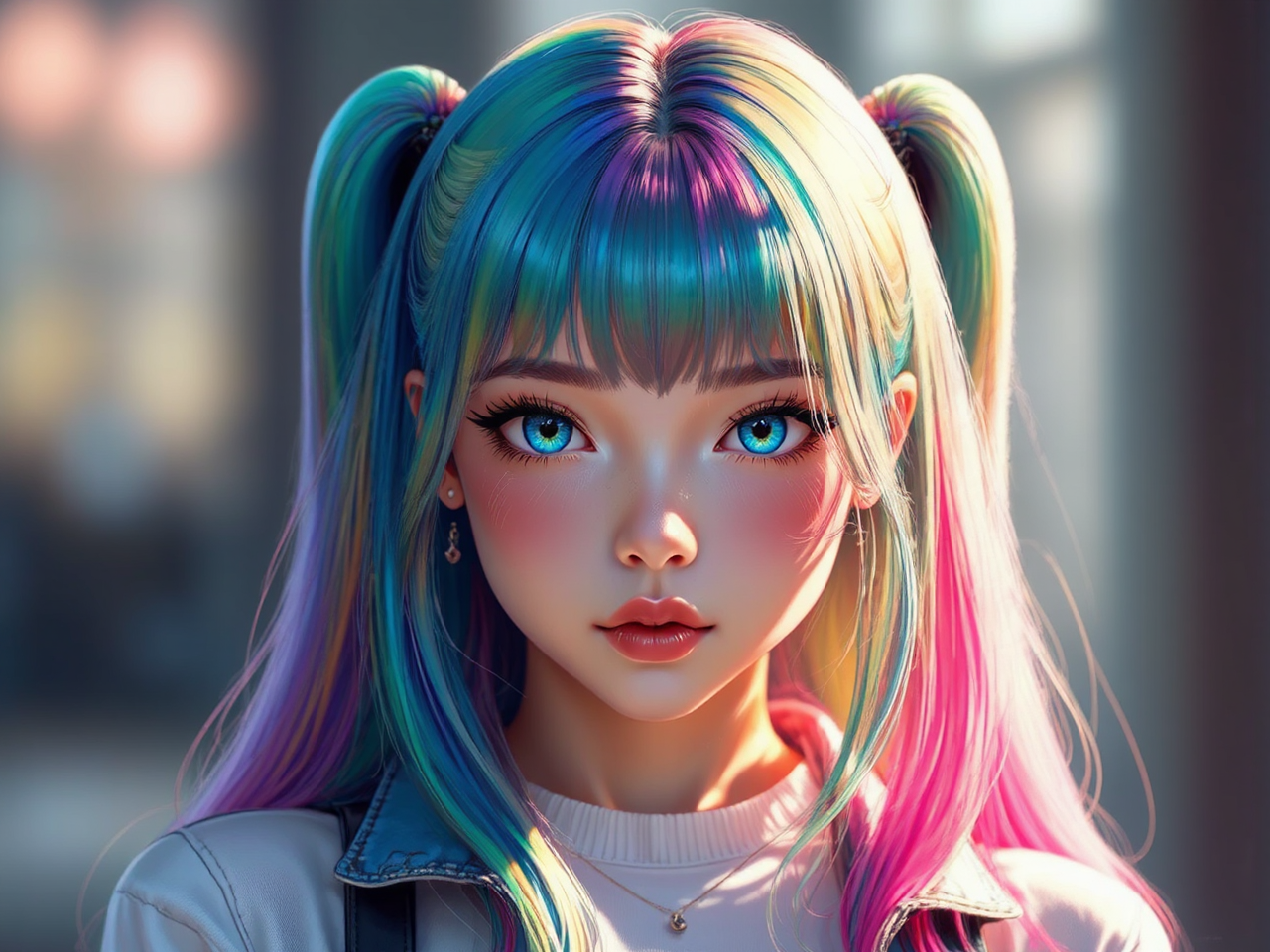 A beautiful, symmetrical anime