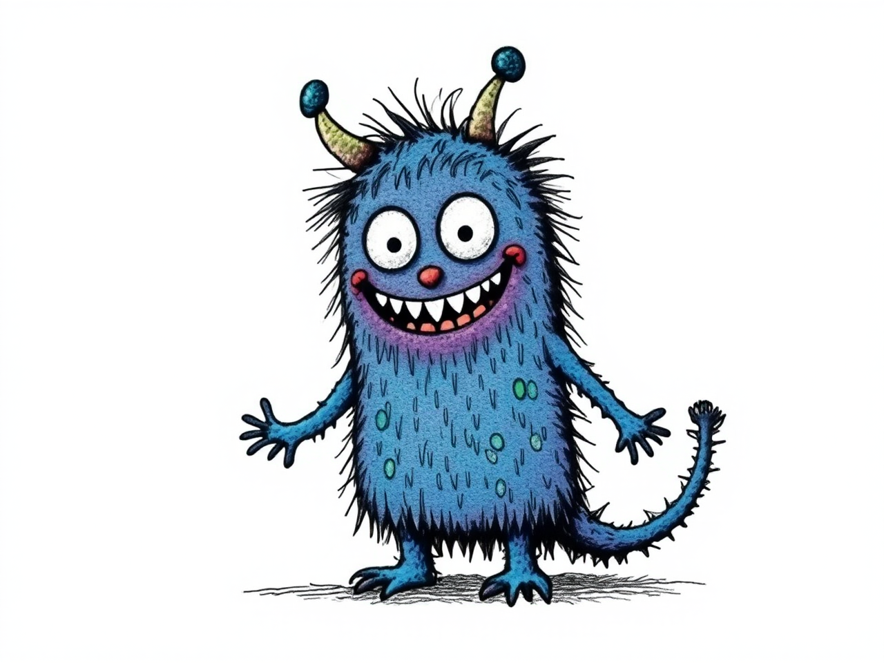 Child's drawing of happy