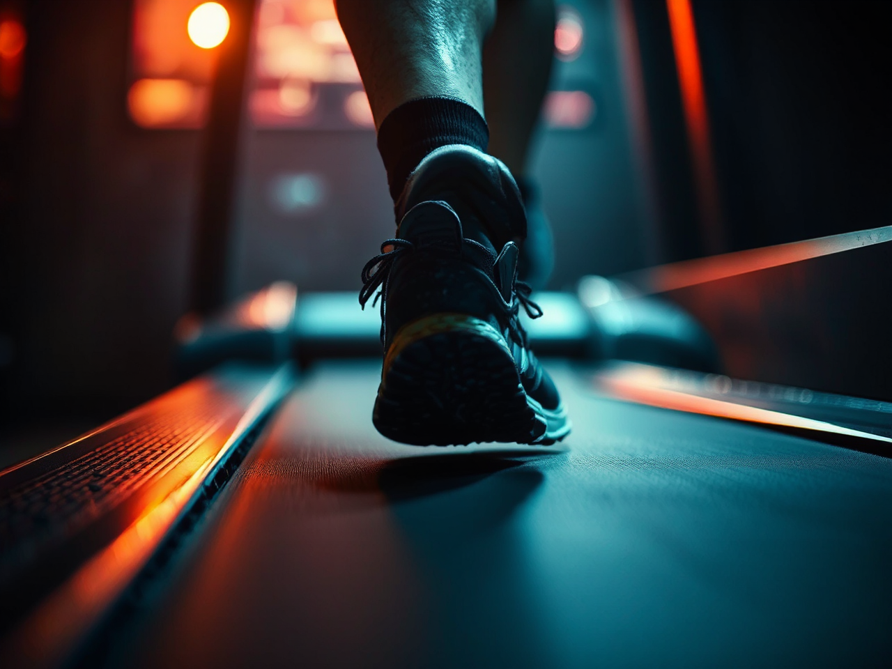 Worn out running shoes