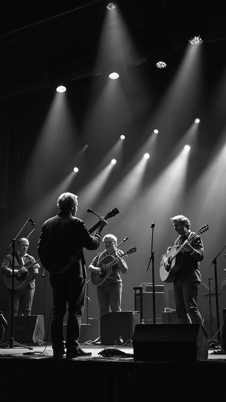 Bluegrass band performing live