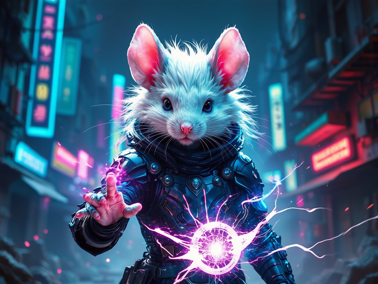 Mouse casts spell in