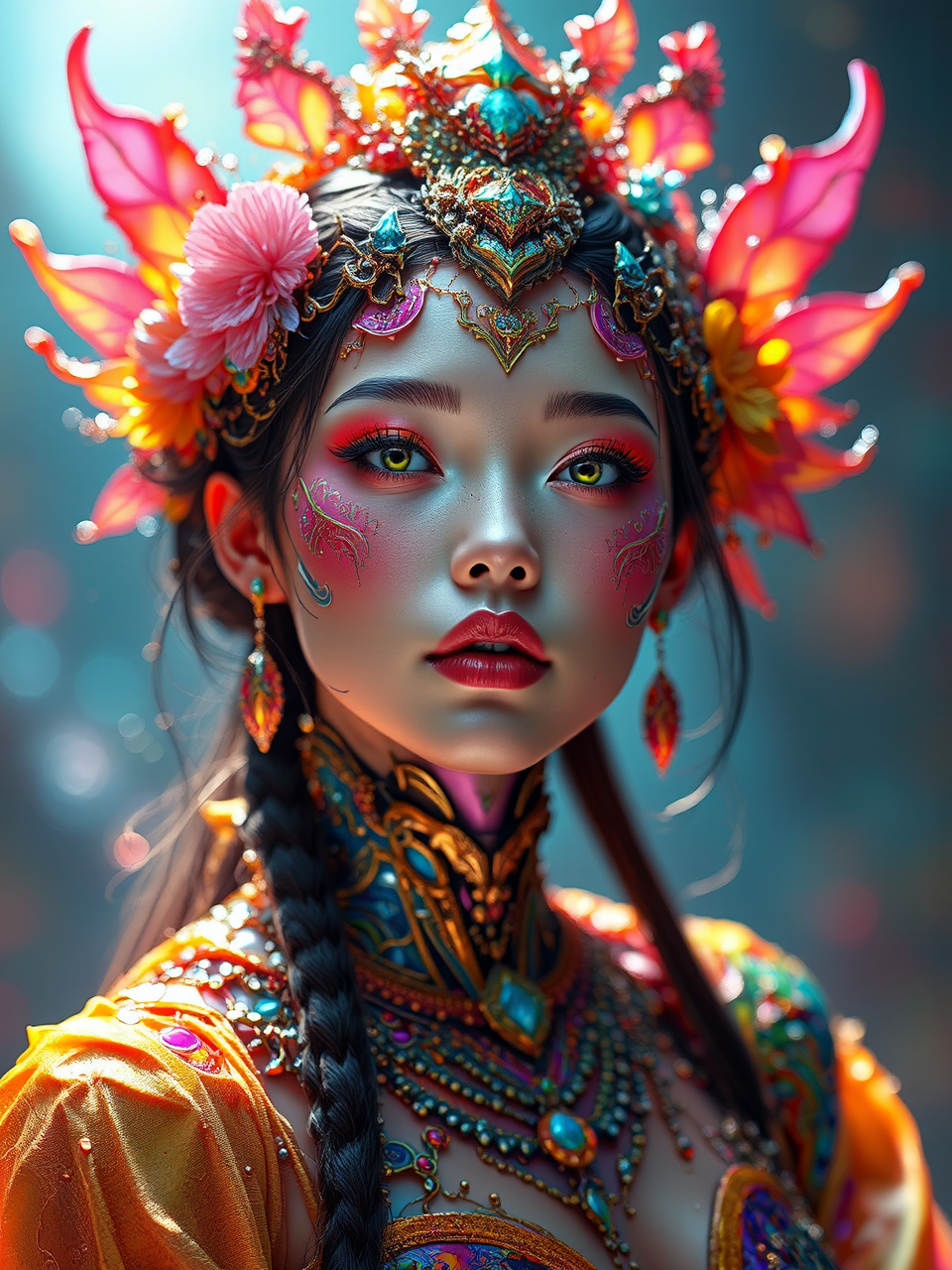 Young female mech dancer