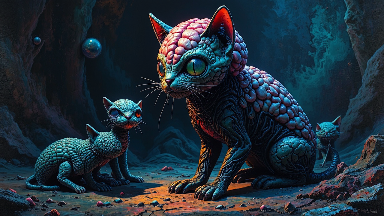 Alien creatures in a