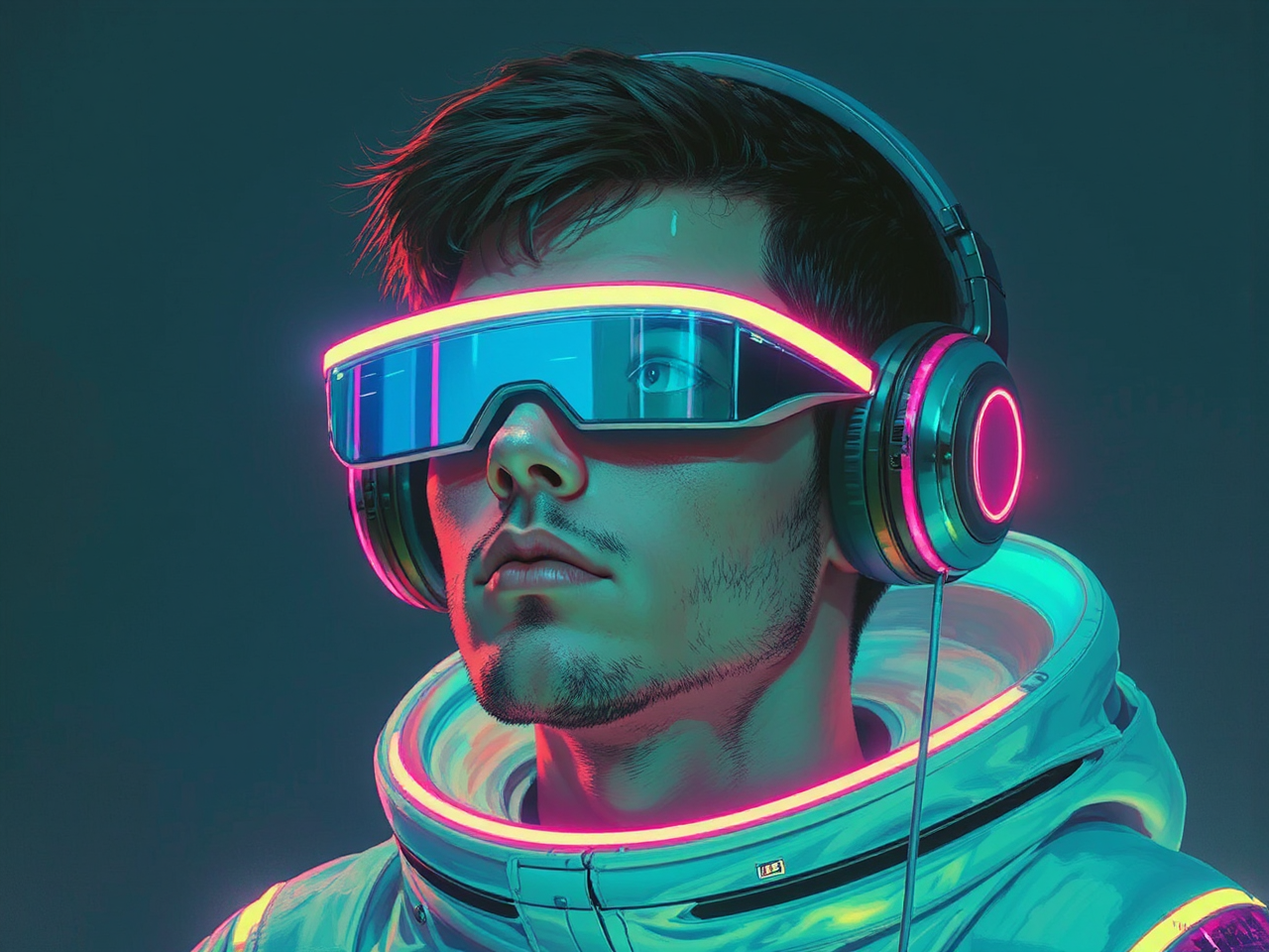 Cyberpunk portrait of a