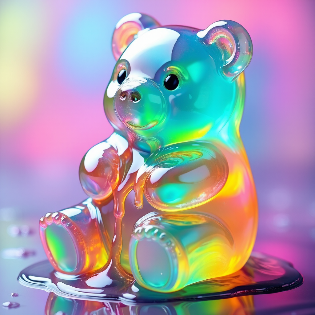 Gummy bear with shiny