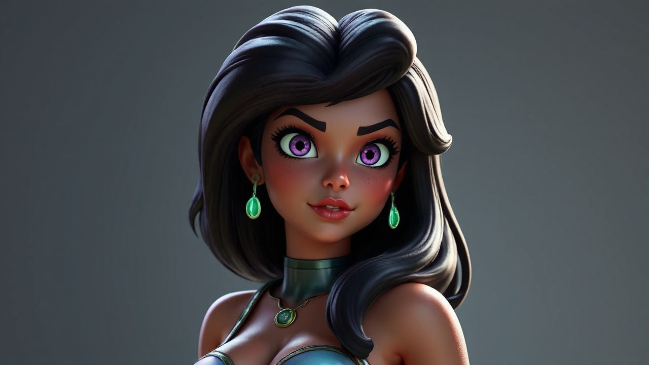 Leela's 3D rendered portrait.
