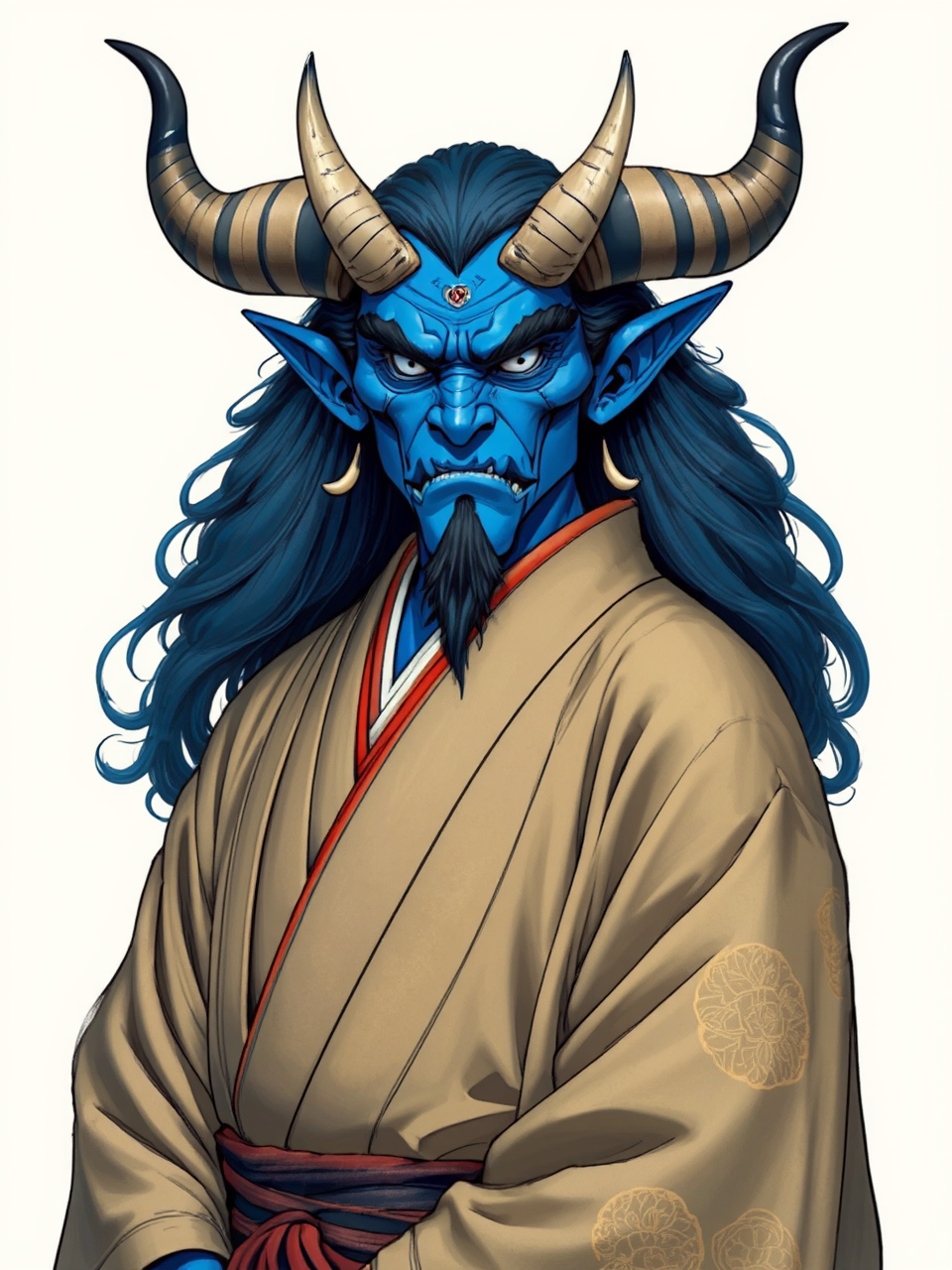 Male blue oni demon