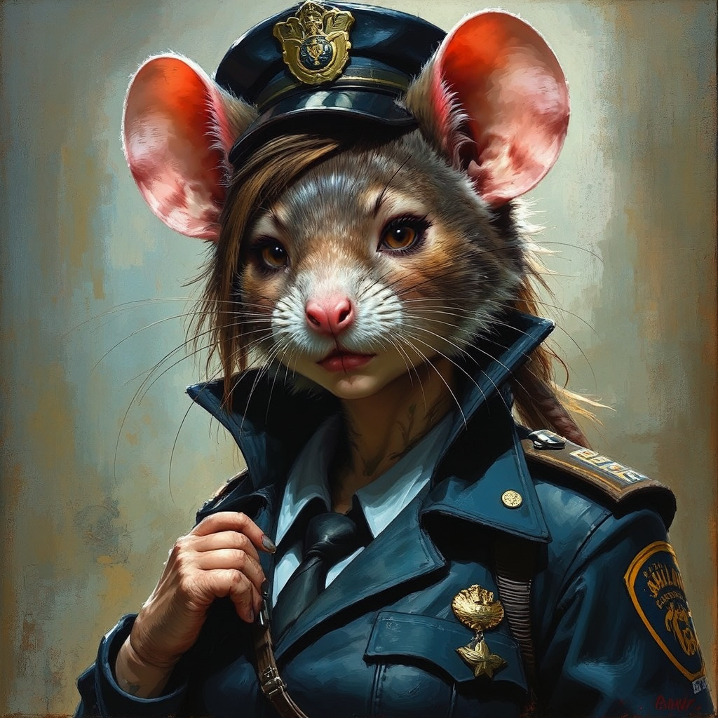 Female rat in police