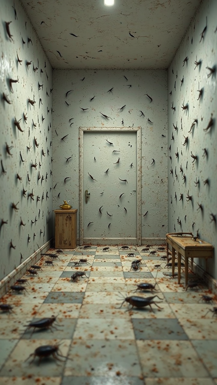 Cockroaches with hyperrealistic textures