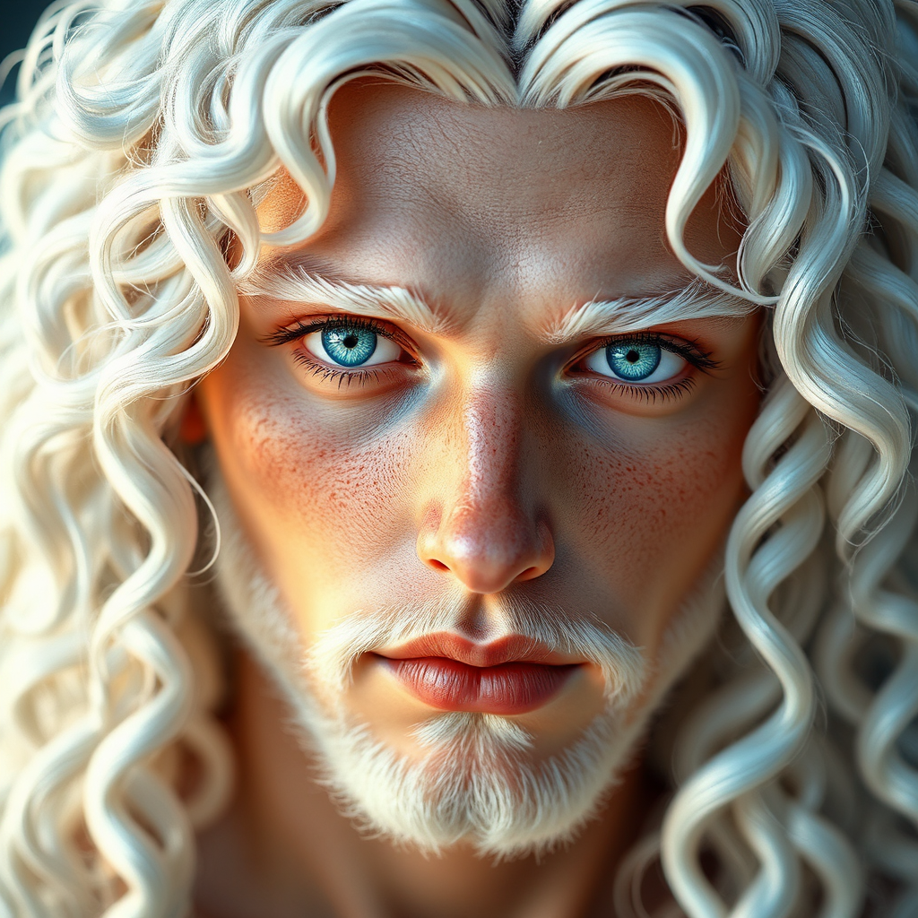 Close-up of an albino