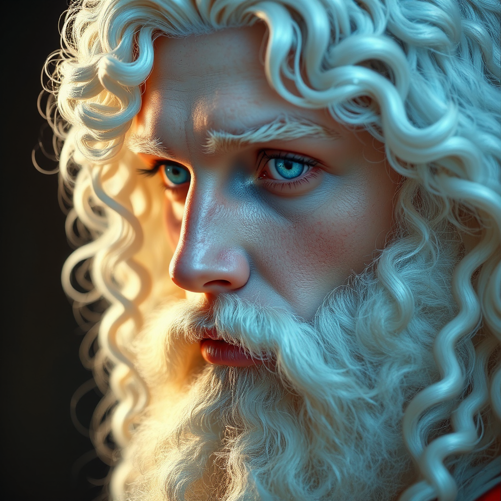 Young albino man with