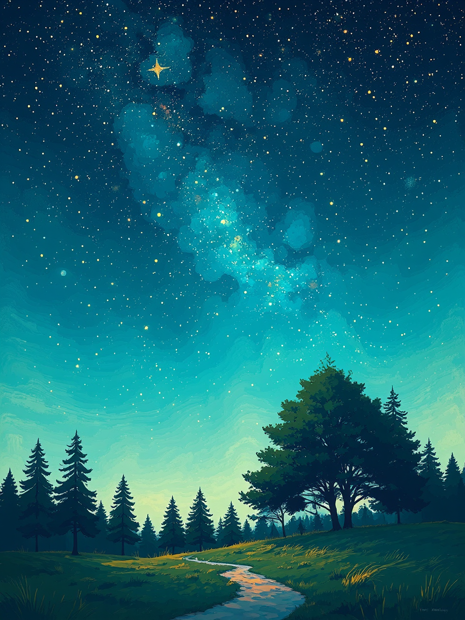 Night sky with stars