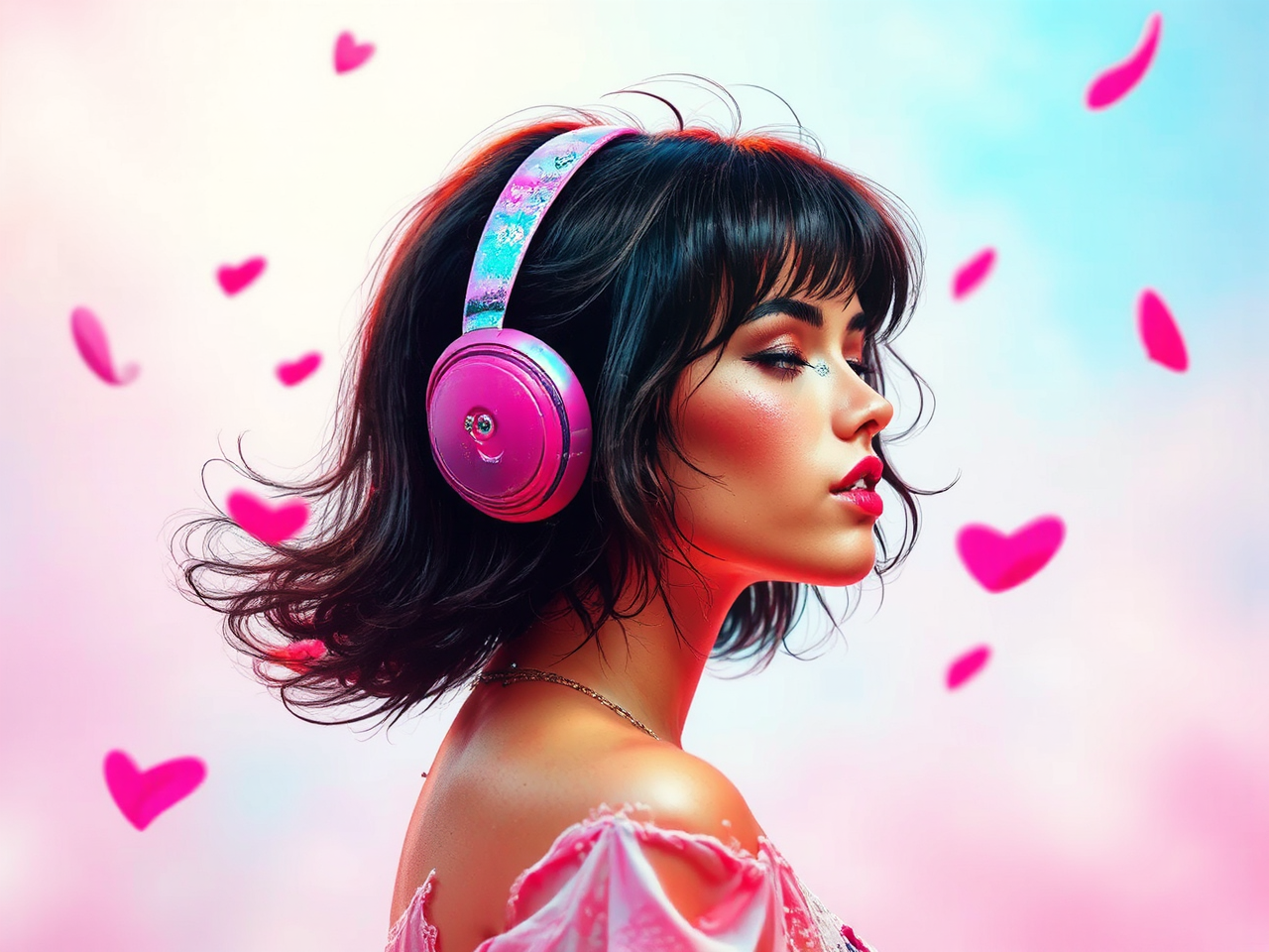 Album cover with musical