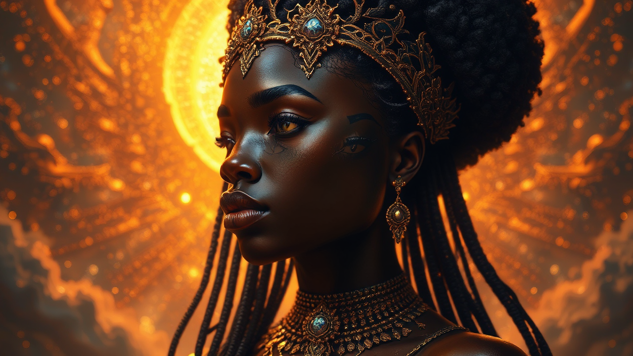 African princess in celestial