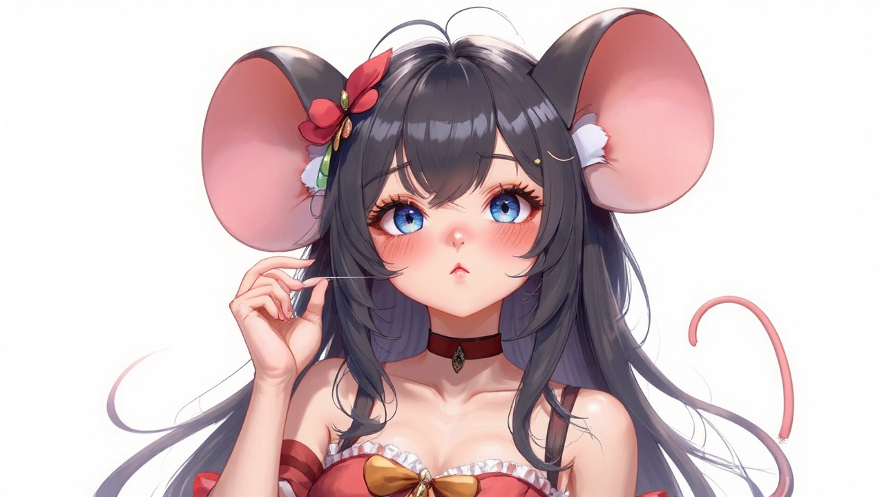 Anthropomorphic mouse girl in