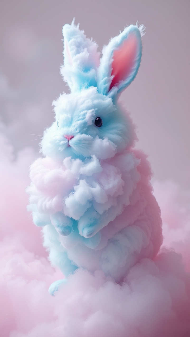 Cotton candy shaped like