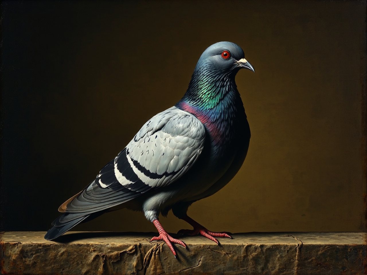 Pigeon in a portrait