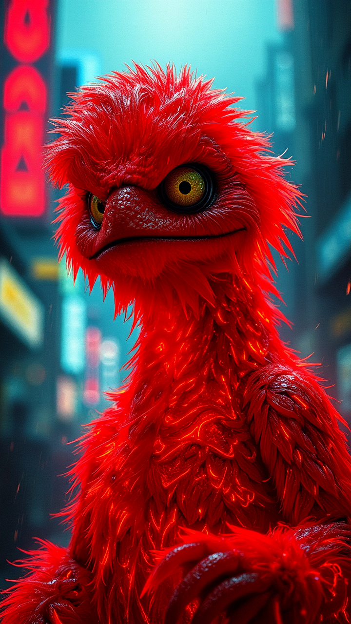 A Muppet character appears