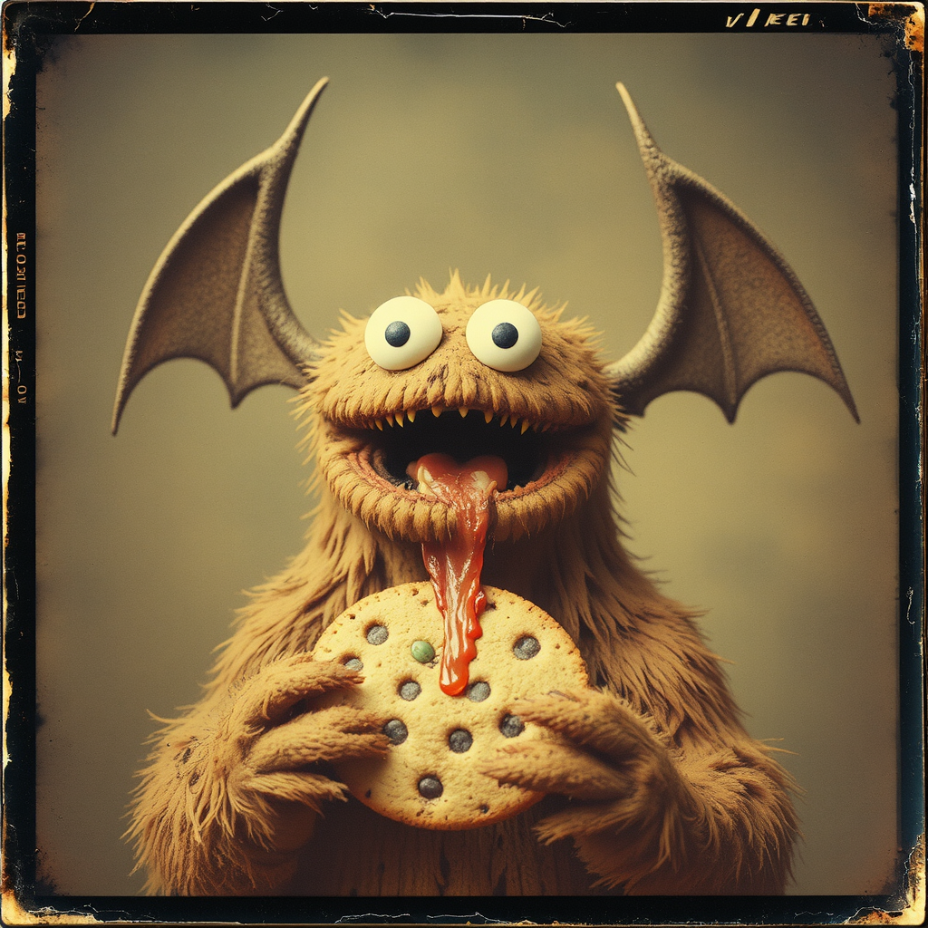 Burnt Polaroid of Cookie