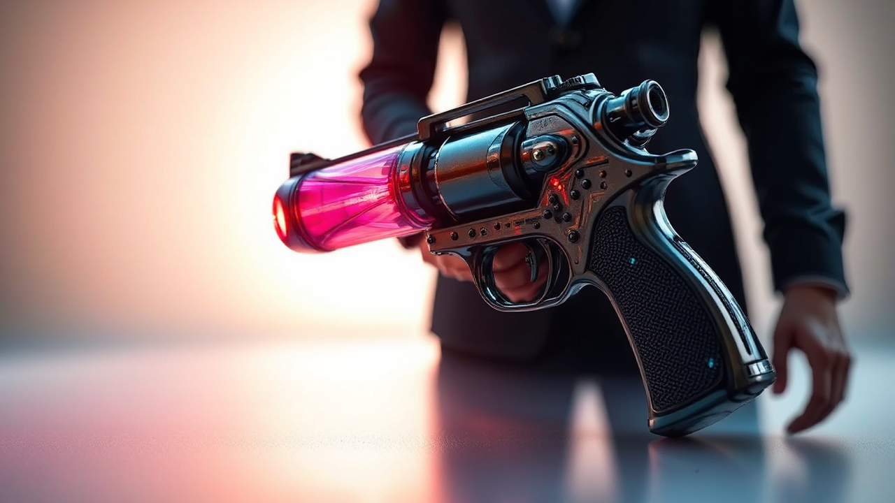 A fictional futuristic handheld