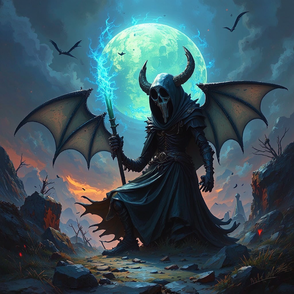 A dark creature with