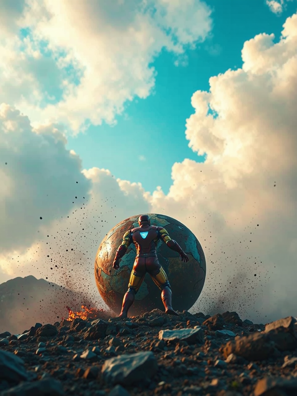 Iron Man stops giant