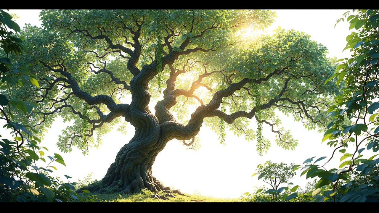 Oak tree in a