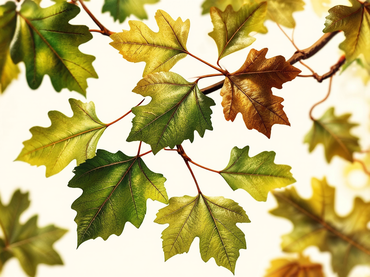 Oak leaves and vine