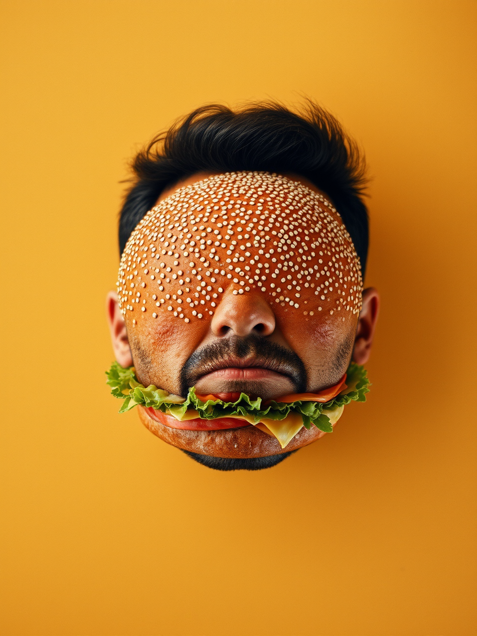 A burger shaped like