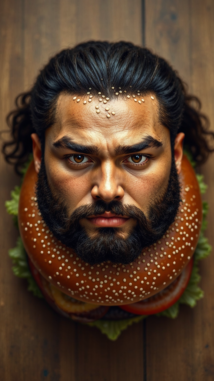 Jeremy Renner's face on