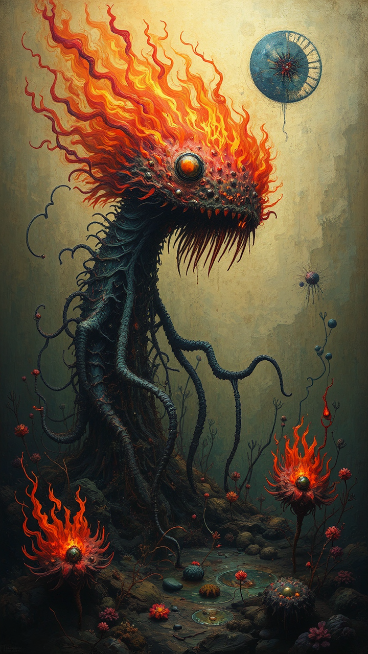 Whimsical, surreal, and dark