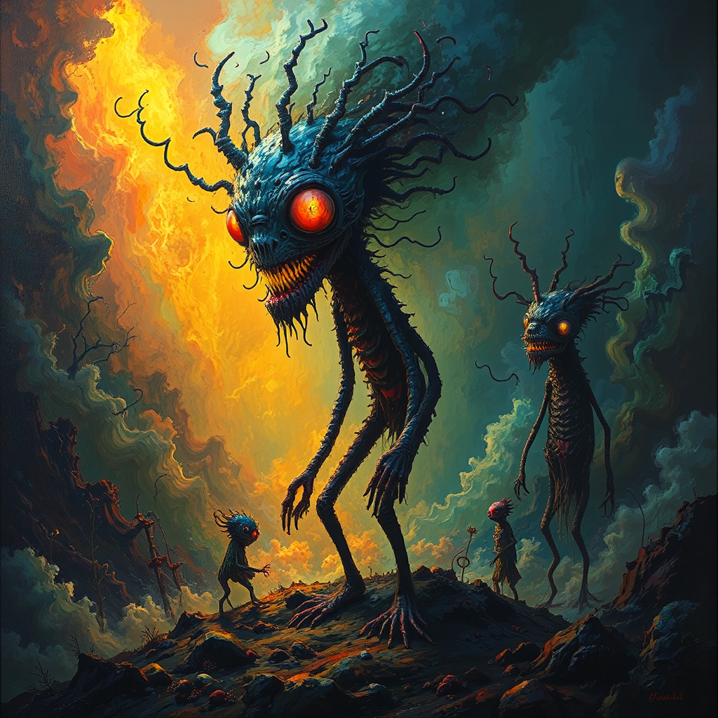 Whimsical creatures emerge from