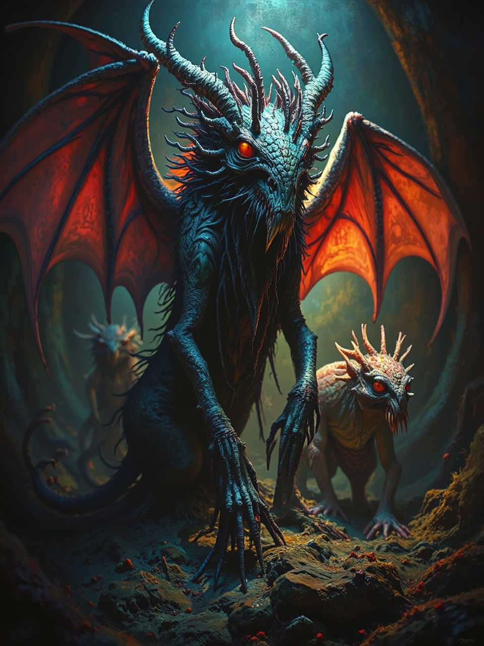 Mythical creatures in surreal