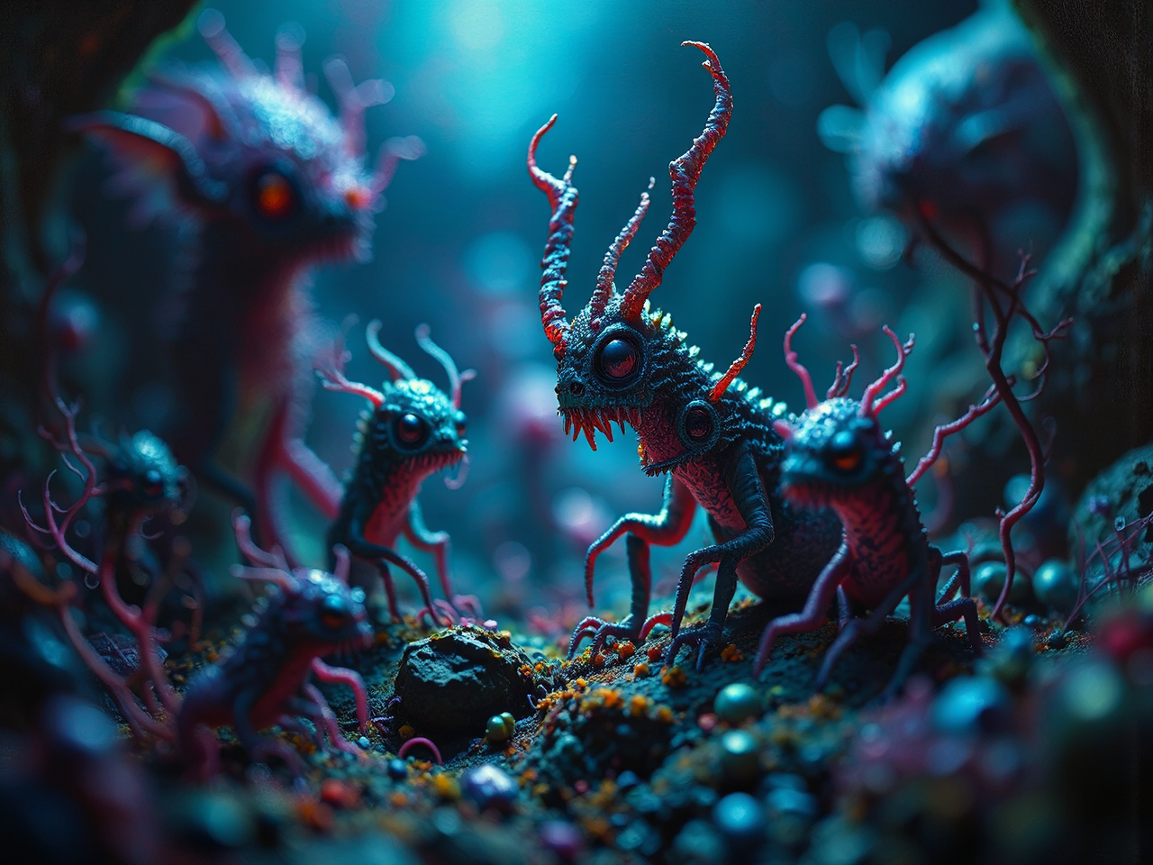 Mythical creatures in dreamlike